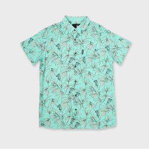Flomotion Rum Club Woven Button Shirt Green Small